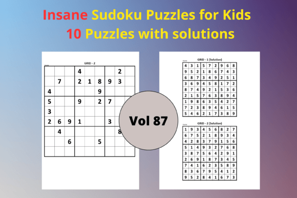 A Closer Look at Easy Sudoku for Kids 87: 10 Simple 9x9 Puzzles for Early Learners