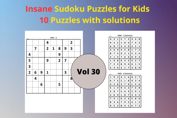 Easy Sudoku for Kids 30: Fun 9x9 Puzzle Pack